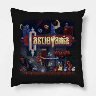 Vania Castle Throw Pillow Official Castlevania Merch