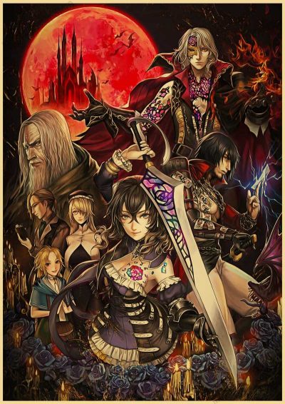 Anime Castlevania Vintage Posters Retro Kraft Paper Wall Art Painting Pictures for Home Decor Room Decoration 29 - Castlevania Store