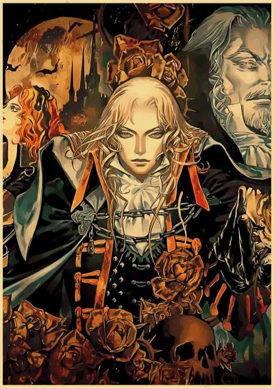 Anime Castlevania Vintage Posters Retro Kraft Paper Wall Art Painting Pictures for Home Decor Room Decoration 33 - Castlevania Store