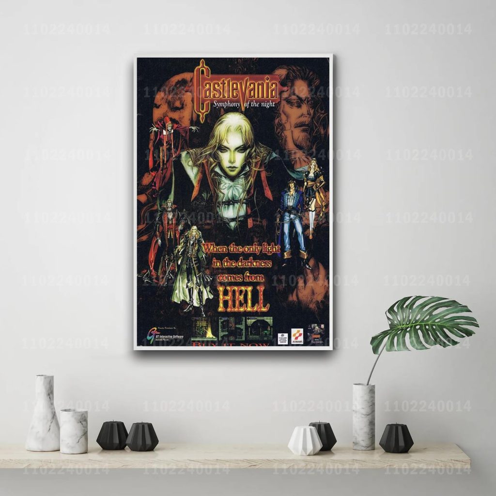 Castlevania Symphony of the Night game 24x36 Decorative Canvas Posters Room Bar Cafe Decor Gift Print 4 - Castlevania Store