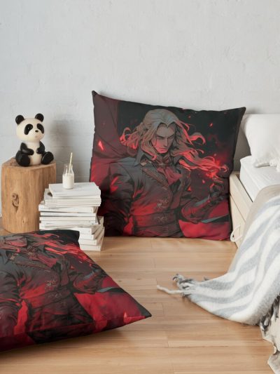 Alucard Castlevania Merchandise (2): Premium Quality T-Shirts And More Inspired By Netflix'S Hit Anime Series Throw Pillow Official Castlevania Merch