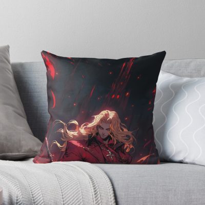 Alucard Castlevania Merchandise (4): Premium Quality T-Shirts And More Inspired By Netflix'S Hit Anime Series Throw Pillow Official Castlevania Merch