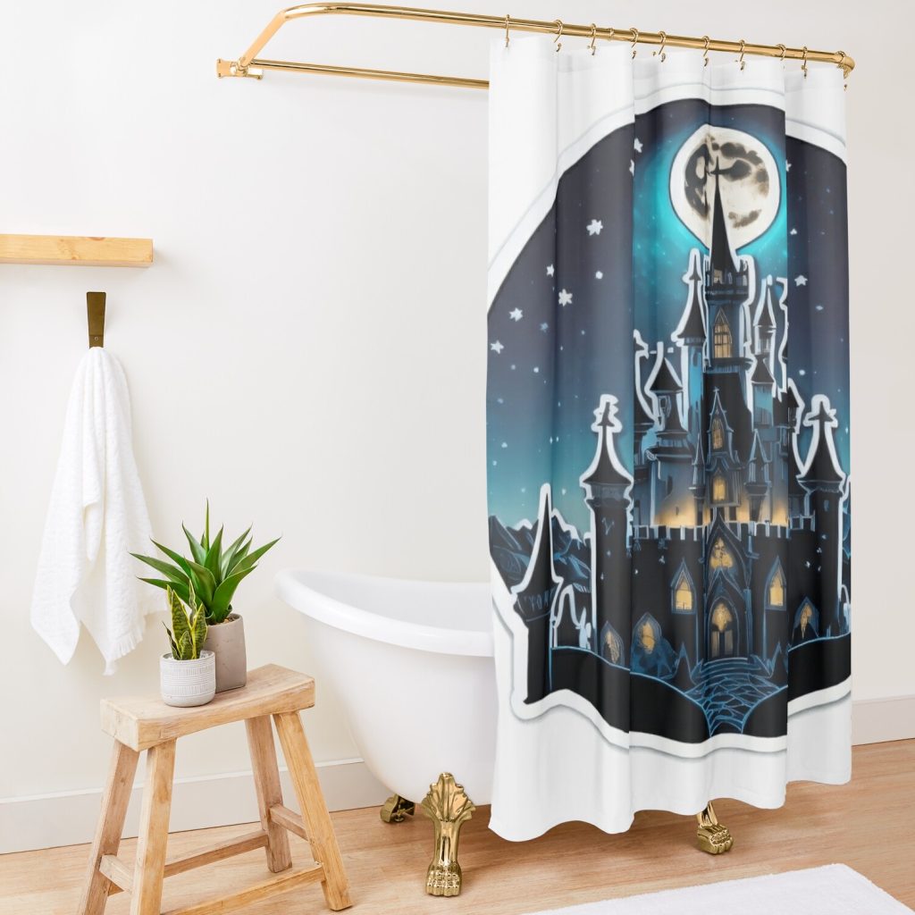 Castlevania: Castle Of The Dark Night Shower Curtain Official Castlevania Merch
