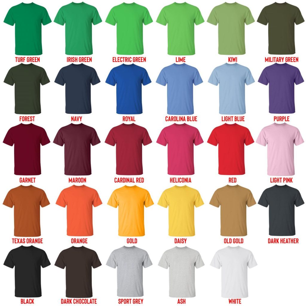 t shirt color chart - Castlevania Store